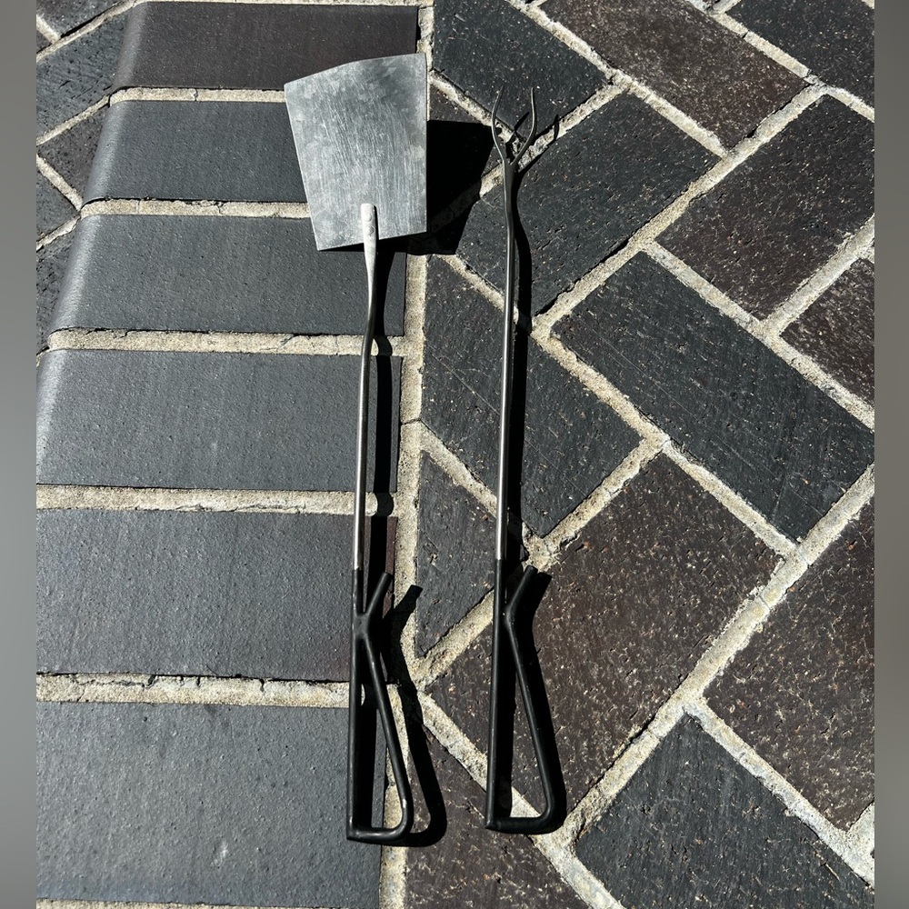 Set of 2 BBQ Grilling Tools Spatula & Fork
